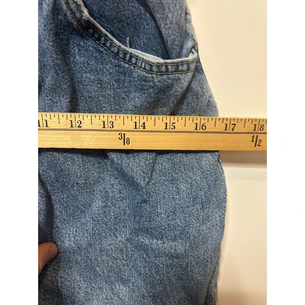 Vintage Lee Denim Shorts Boys 16 Slim Medium Wash‎ High Waisted Made in USA